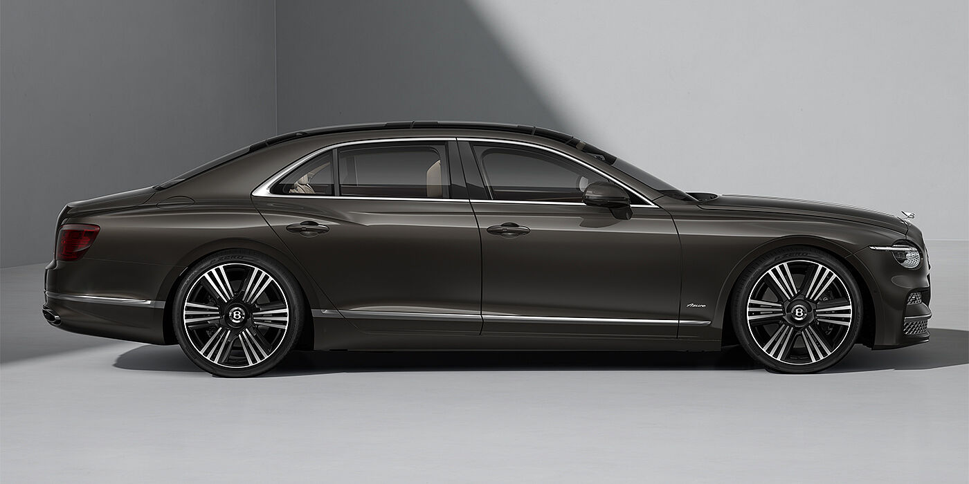 Bentley Hamburg New Bentley Flying Spur Azure sedan in Spectre paint profile with 22" Azure Black & Machined wheels