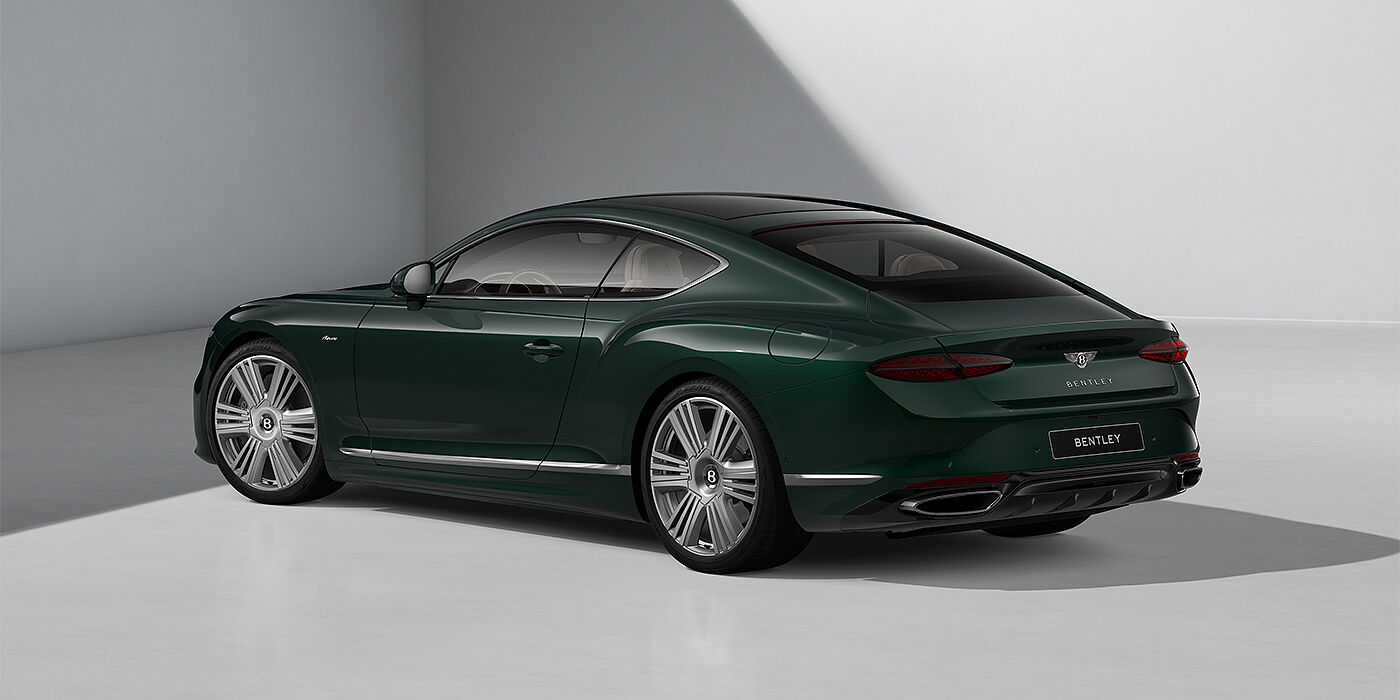 Bentley Hamburg Bentley Continental GT Azure coupe in Veridian paint and 22" Azure wheels - rear 3/4