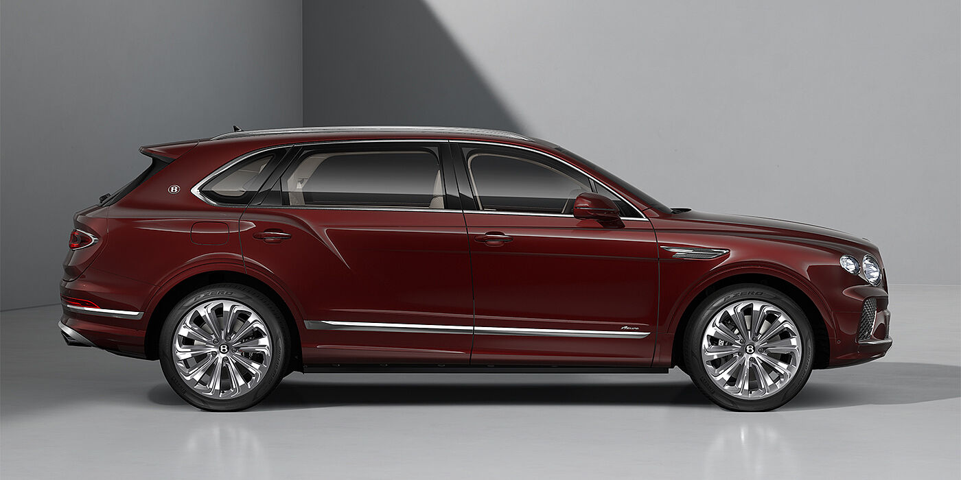 Bentley Hamburg Bentley Bentayga EWB Azure SUV in Cricket Ball paint and 22" Ten Spoke Polished wheels - profile