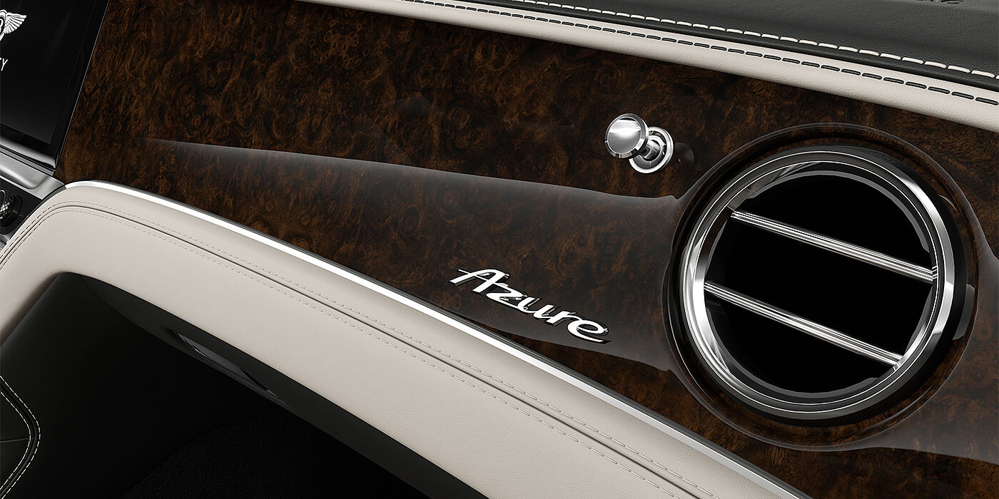 Bentley Hamburg Bentley Continental GT Azure veneer detail in Dark Burr Walnut with Azure badge