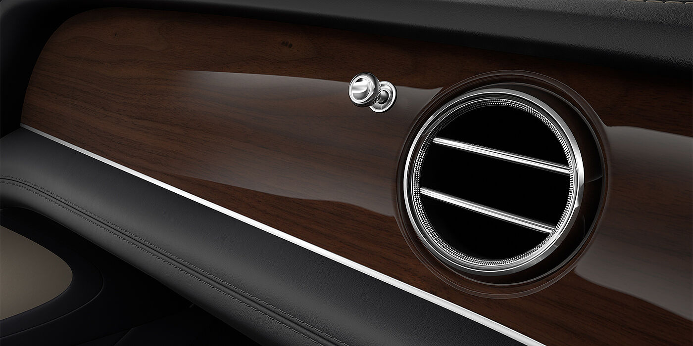Bentley Hamburg Bentley Bentayga EWB SUV veneer detail in Crown Cut Walnut 