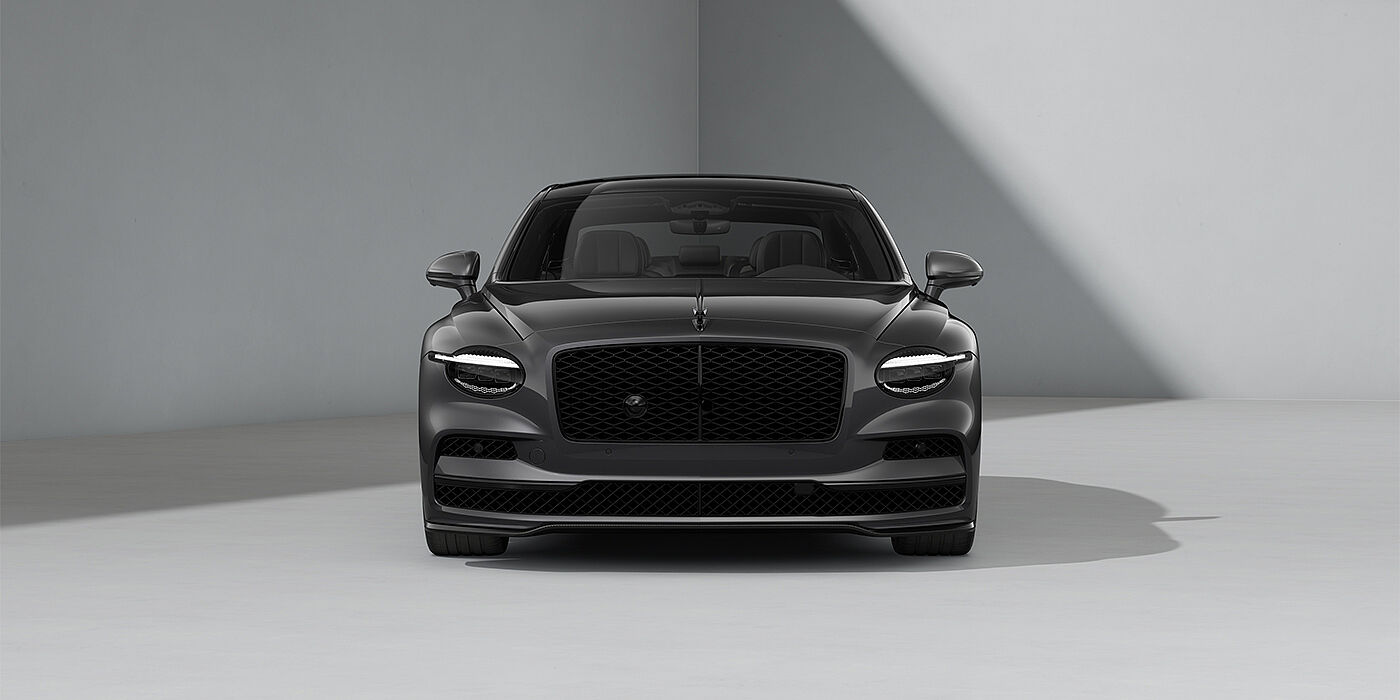 Bentley Hamburg New Bentley Flying Spur Speed sedan in Magnetic paint full front with 22" Swept spoke Black & Machined wheels
