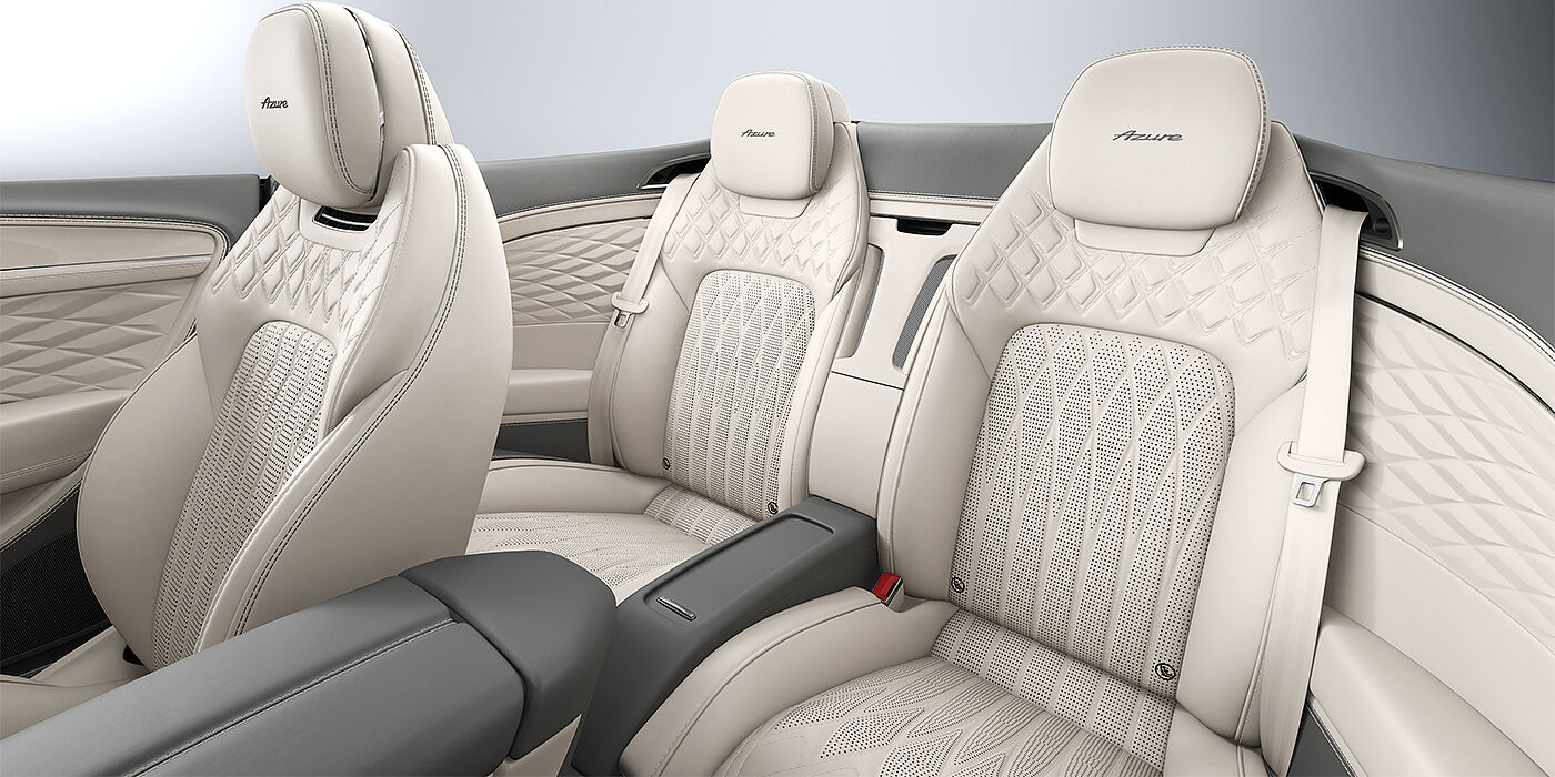 Bentley Hamburg Bentley Continental GTC Azure convertible rear interior in Linen and Gravity Grey hides