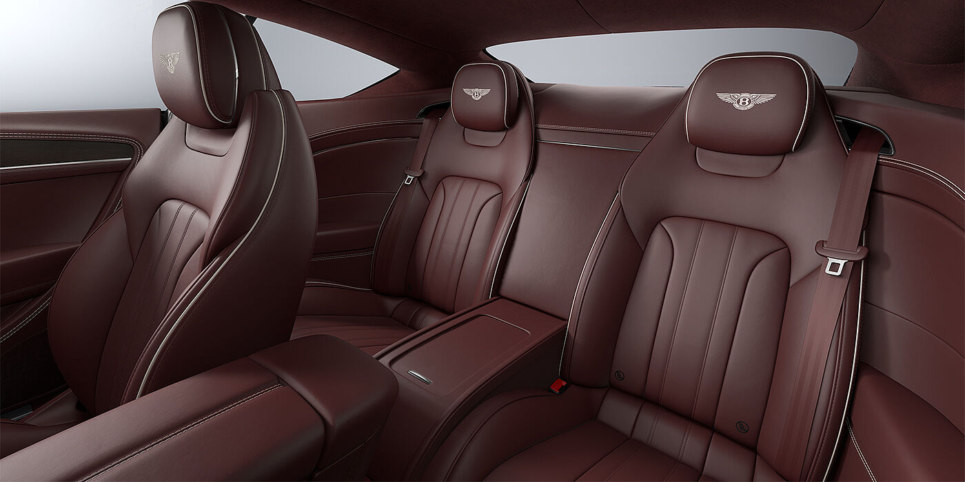 Bentley Hamburg Bentley Continental GT coupe rear interior in Cricket ball hide