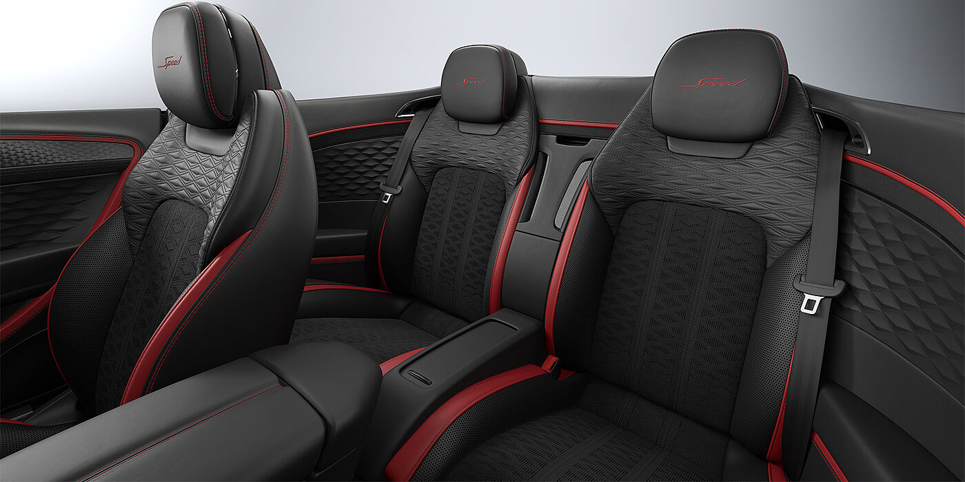 Bentley Hamburg Bentley Continental GTC Speed convertible door detail in Hotspur red and Beluga black hides