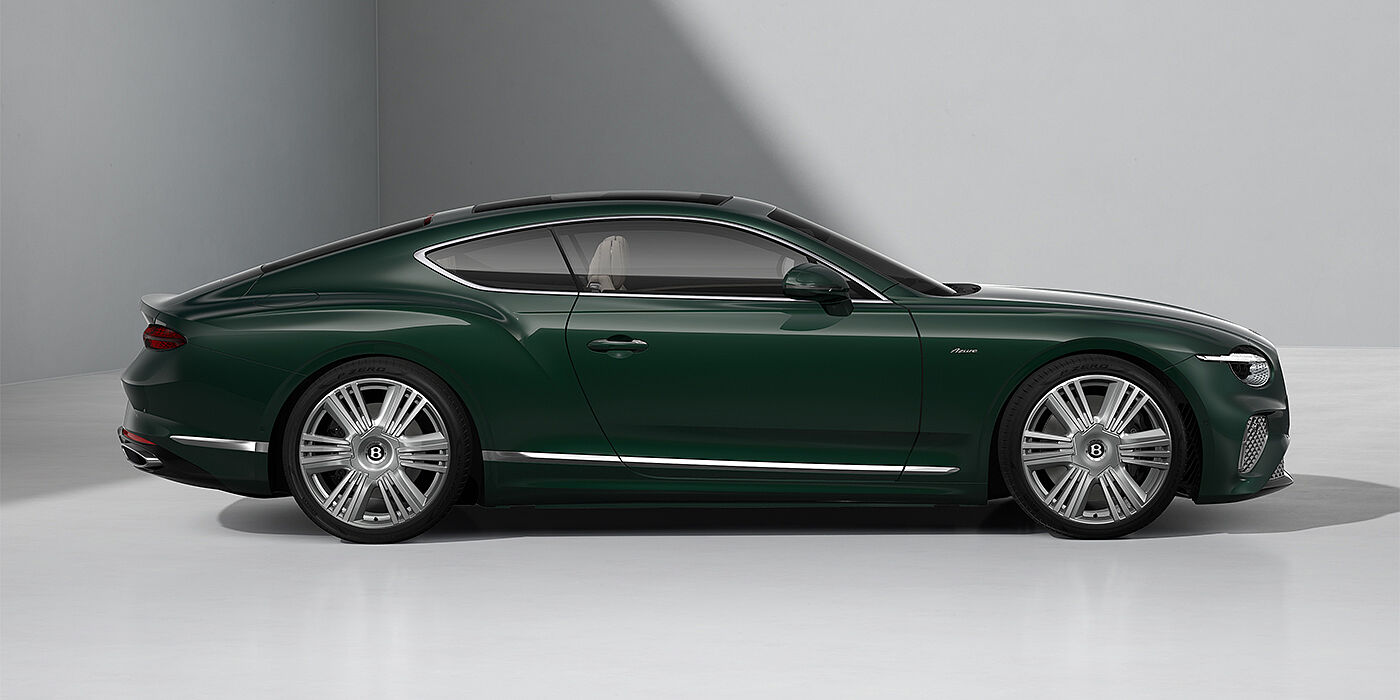 Bentley Hamburg Bentley Continental GT Azure coupe in Veridian paint and 22" Azure wheels - profile
