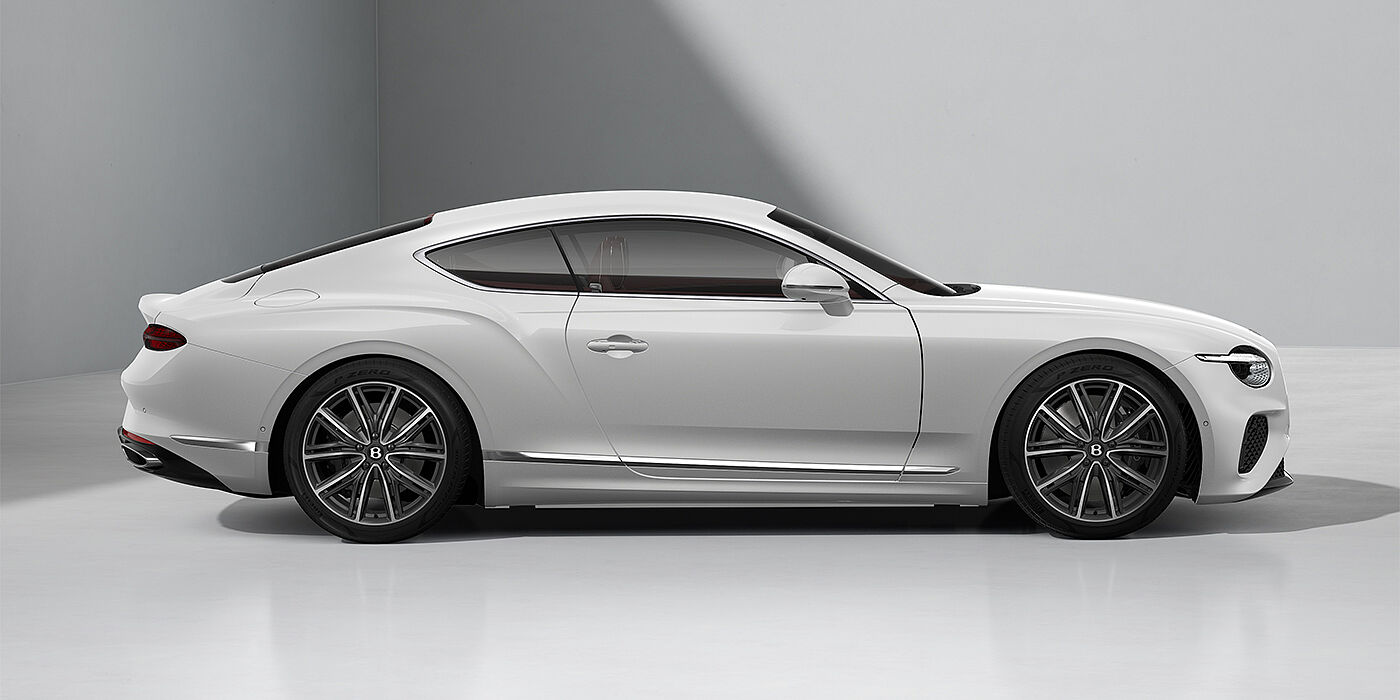 Bentley Hamburg Bentley Continental GT coupe in Snow Quartz paint and 21" Ten Spoke wheels - profile