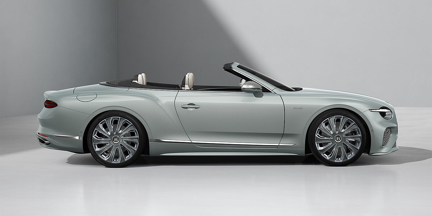 Bentley Hamburg Bentley Continental GTC Mulliner convertible in Breeze paint and 22" Mulliner wheels - profile