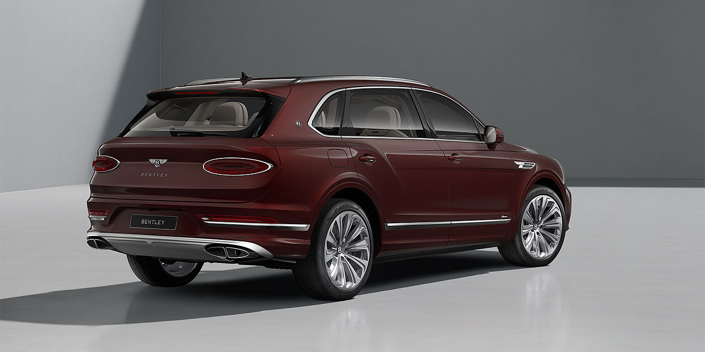 Bentley Hamburg Bentley Bentayga EWB Azure SUV in Cricket Ball paint and 22" Ten Spoke Polished wheels- rear ¾