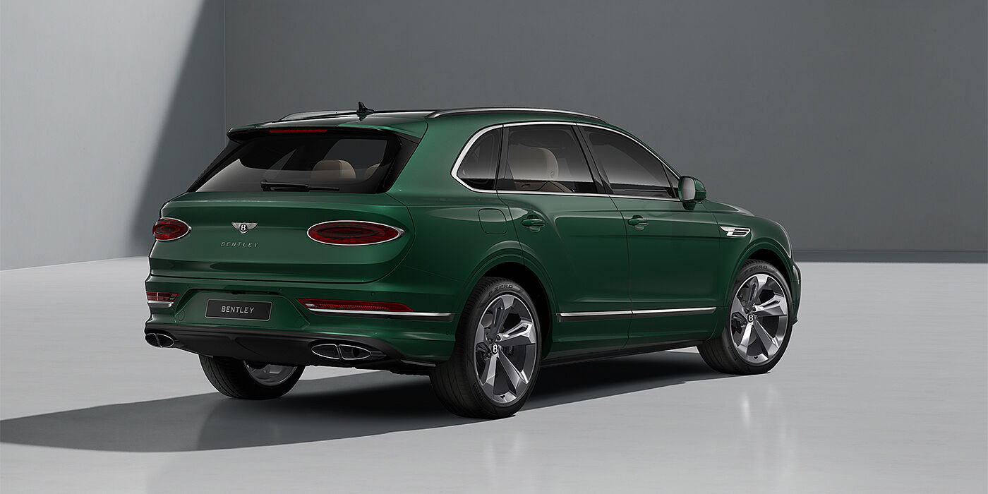 Bentley Hamburg Bentley Bentayga SUV in Verdant paint and 22" Five Spoke Directional Polished wheels - rear ¾