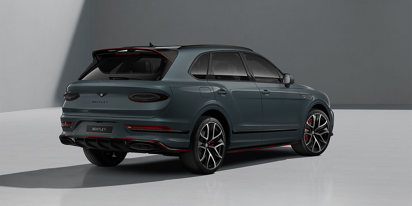 Bentley Hamburg Bentley Bentayga Speed SUV in Storm Grey Satin paint and 23" Black Painted and Bright Machined Wheels - rear ¾