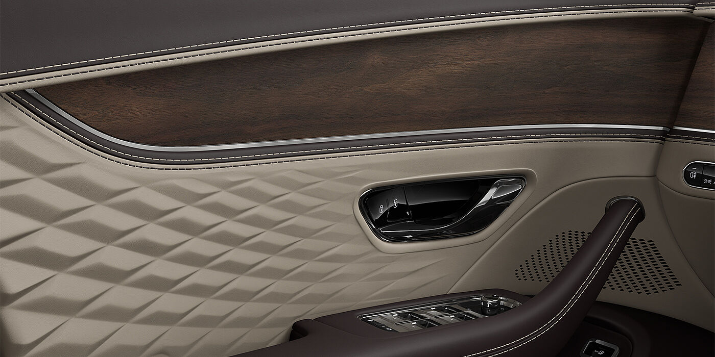 Bentley Hamburg New Bentley Flying Spur Azure sedan door interior in Portland and Burnt Oak hides
