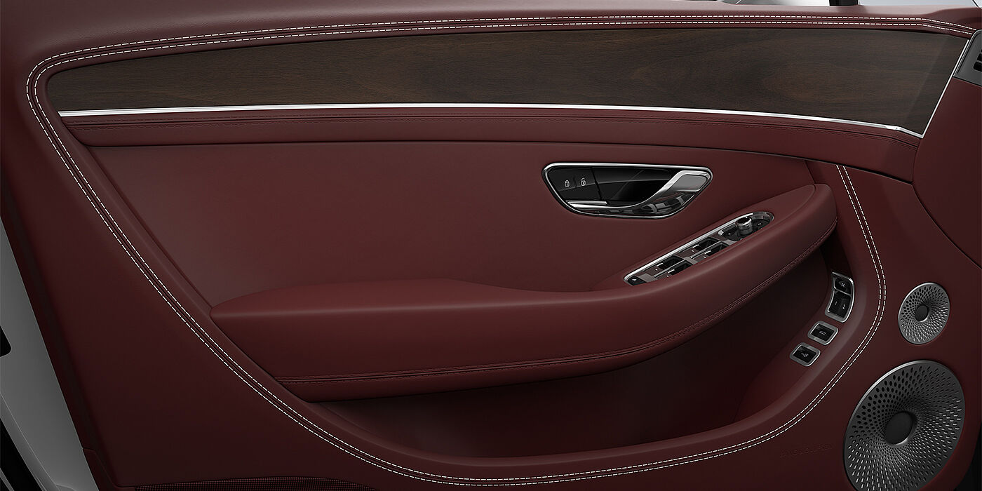 Bentley Hamburg Bentley Continental GT coupe door detail in Cricket ball hide