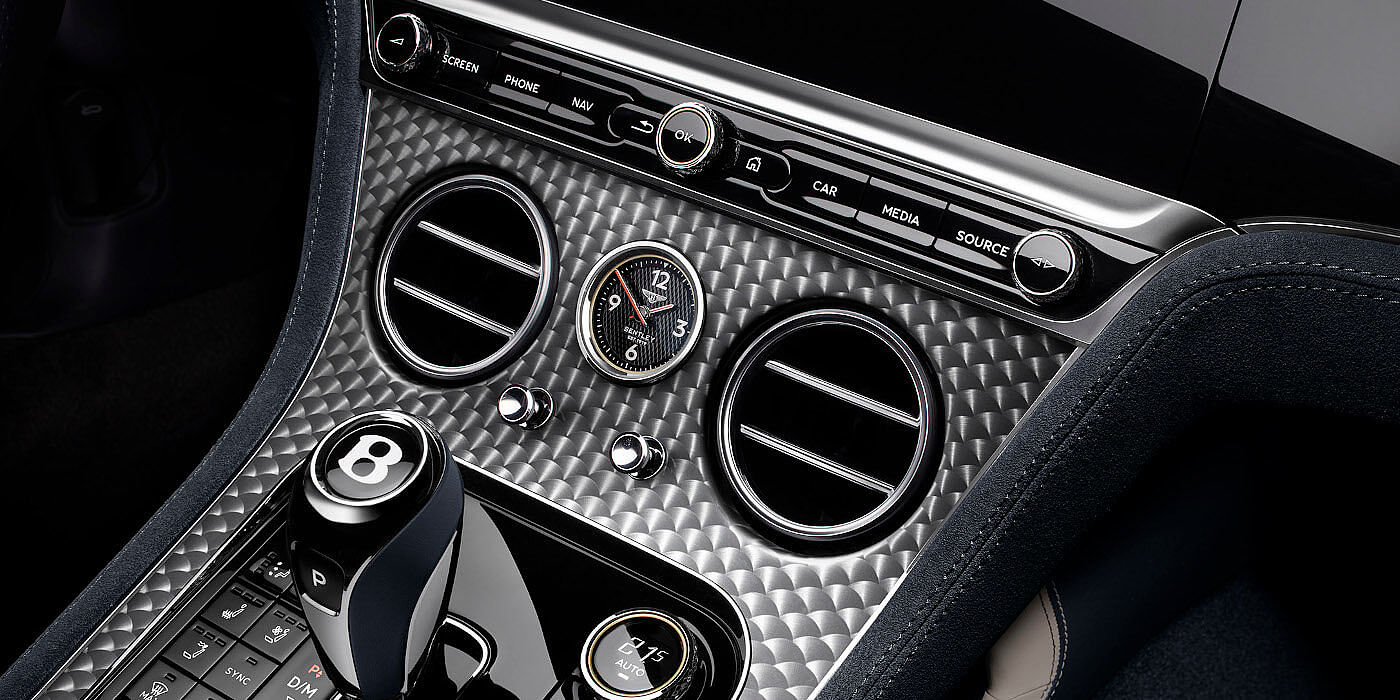Bentley Hamburg Bentley Continental GTC Speed convertible front interior engine spin veneer detail