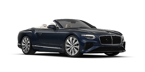 Bentley Hamburg Bentley Continental GTC convertible in Dark Sapphire paint and 22" Ten Spoke wheels - front 3/4