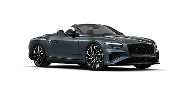 Bentley Hamburg Bentley Continental GTC S convertible in Thunder blue paint front 3/4