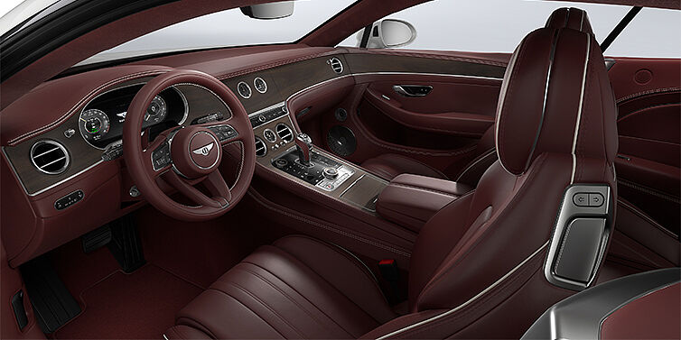 Bentley Hamburg Bentley Continental GT coupe front interior in Cricket ball hide