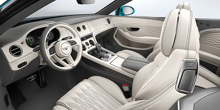 Bentley Hamburg Bentley Continental GTC Azure convertible front interior in Linen and Gravity Grey hides