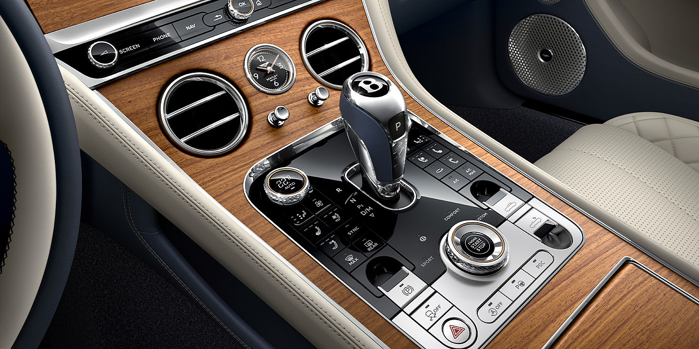 Bentley Hamburg Bentley Continental GTC Azure convertible front interior console detail