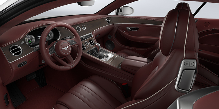 Bentley Hamburg Bentley Continental GT coupe front interior in Cricket ball hide
