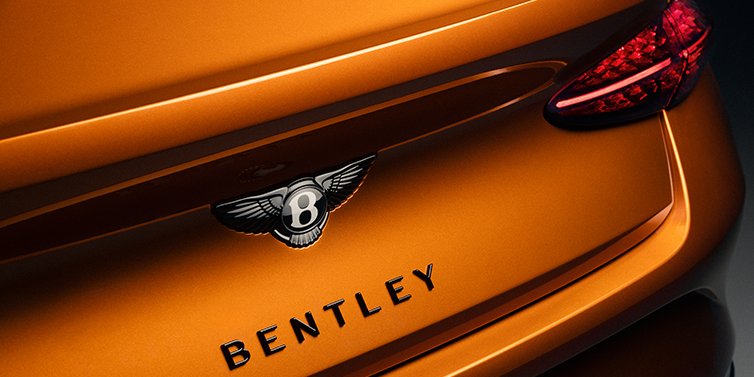 Bentley Hamburg Bentley Continental GTC Black Edition convertible rear boot detail with Black Bentley Wings badge